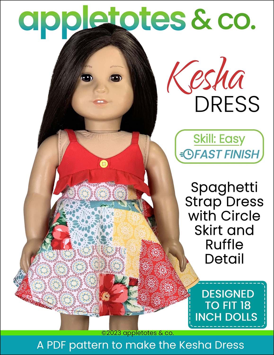 Kesha Dress 18 Inch Doll Sewing Pattern