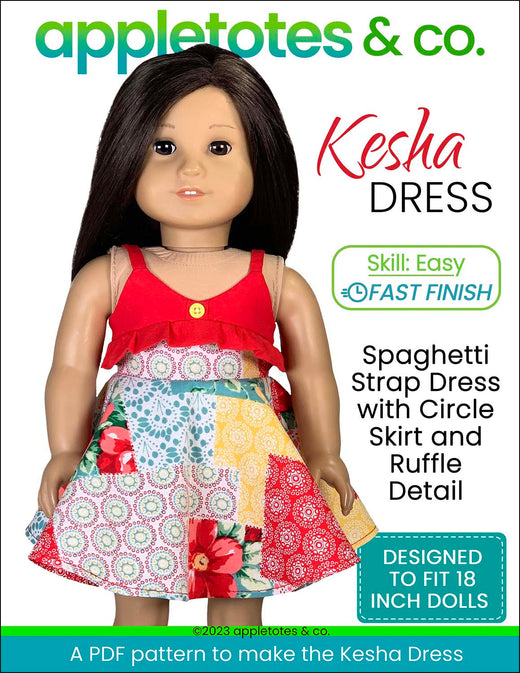 Kesha Dress 18 Inch Doll Sewing Pattern