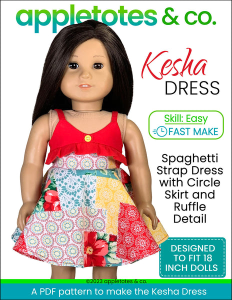 Kesha Dress 18 Inch Doll Sewing Pattern