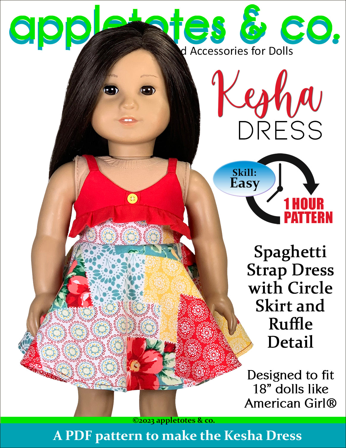 Kesha Dress 18 Inch Doll Sewing Pattern