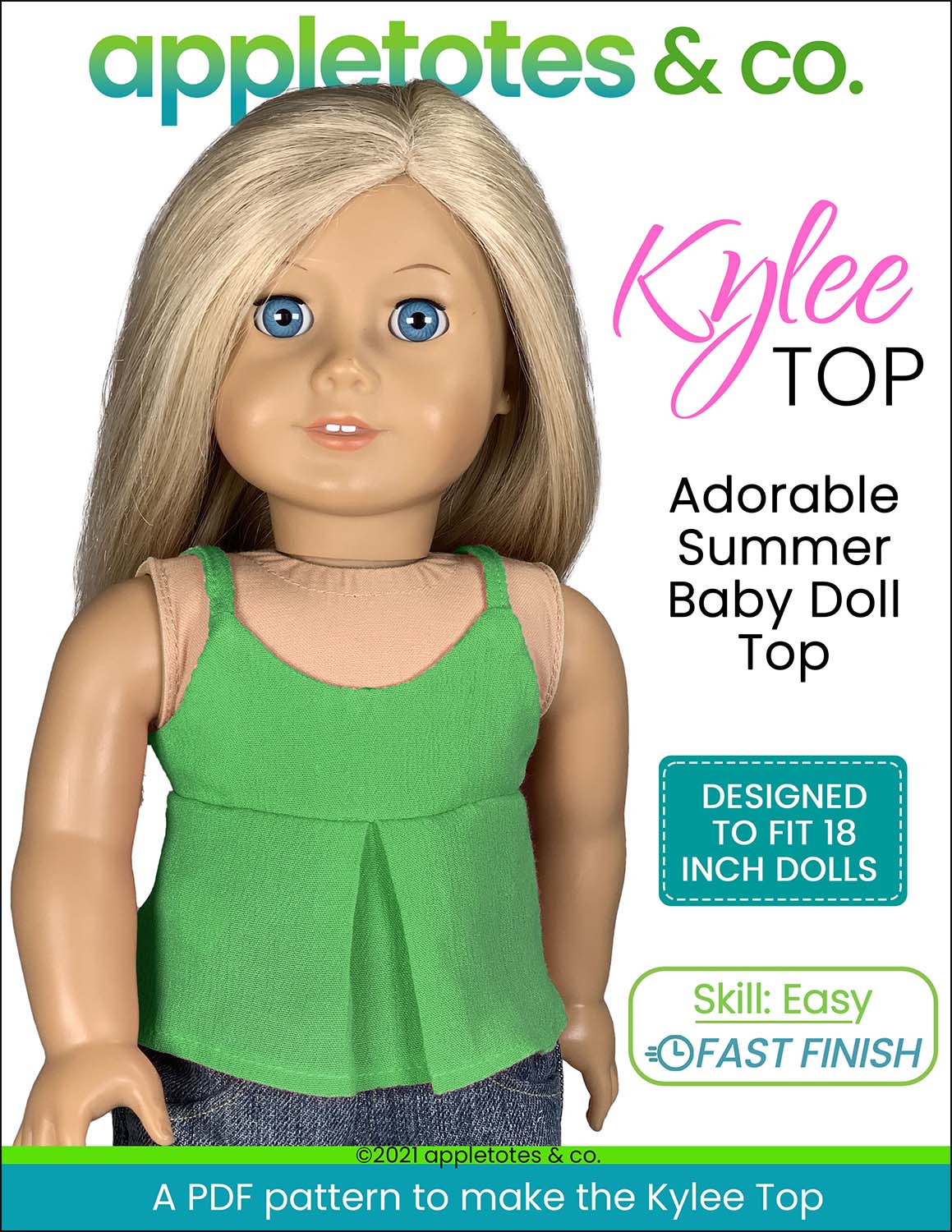 Kylee Top 18 Inch Doll Sewing Pattern