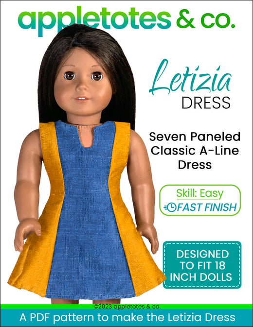 Letizia Dress 18 Inch Doll Sewing Pattern