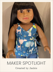 Customer-made Lexi Top + Dress 18 Inch Doll Sewing Pattern