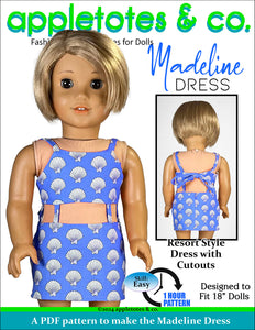 Madeline Dress 18 Inch Doll Sewing Pattern