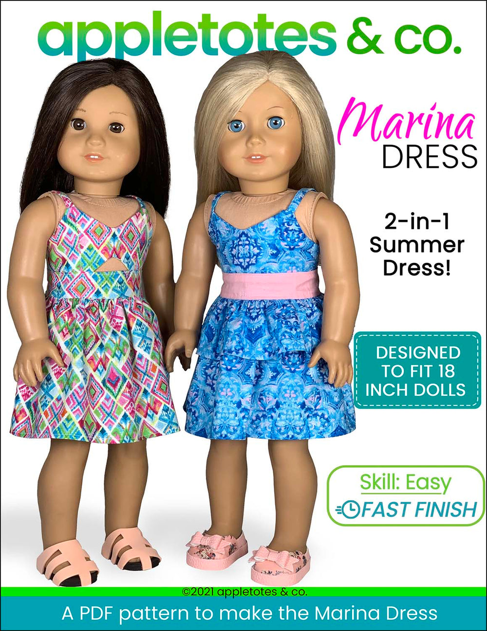Marina Dress 18 Inch Doll Sewing Pattern