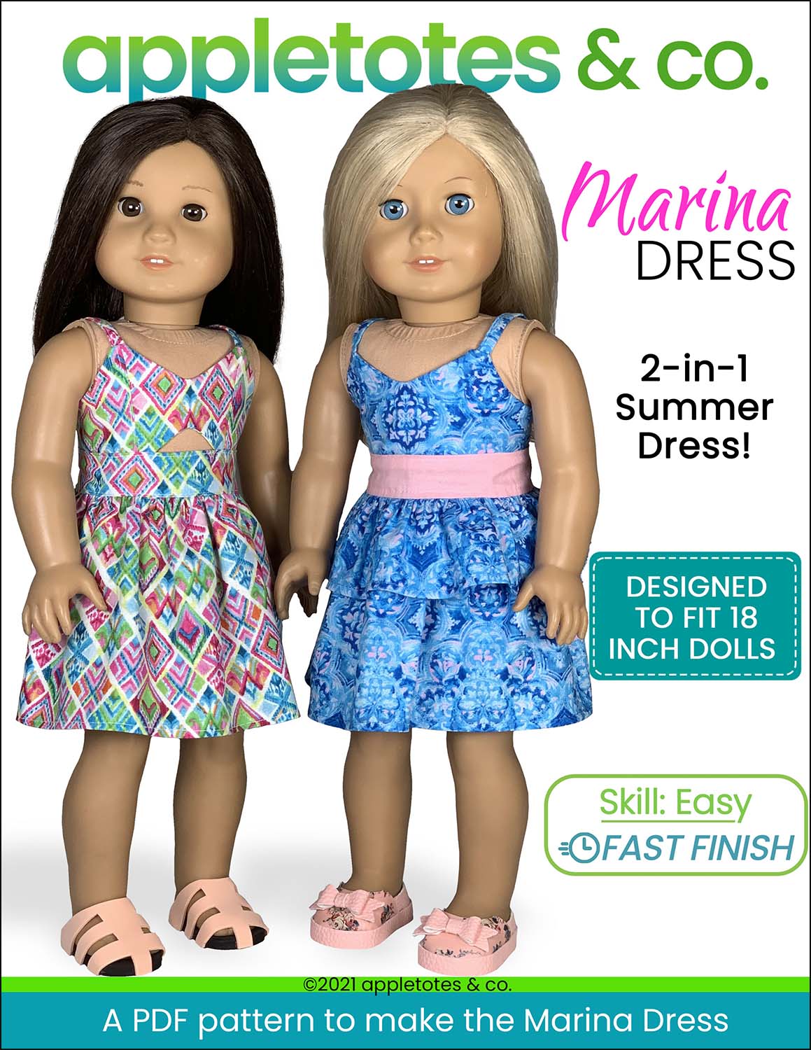 Marina Dress 18 Inch Doll Sewing Pattern