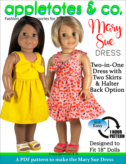 Mary Sue Dress 18 Inch Doll Sewing Pattern
