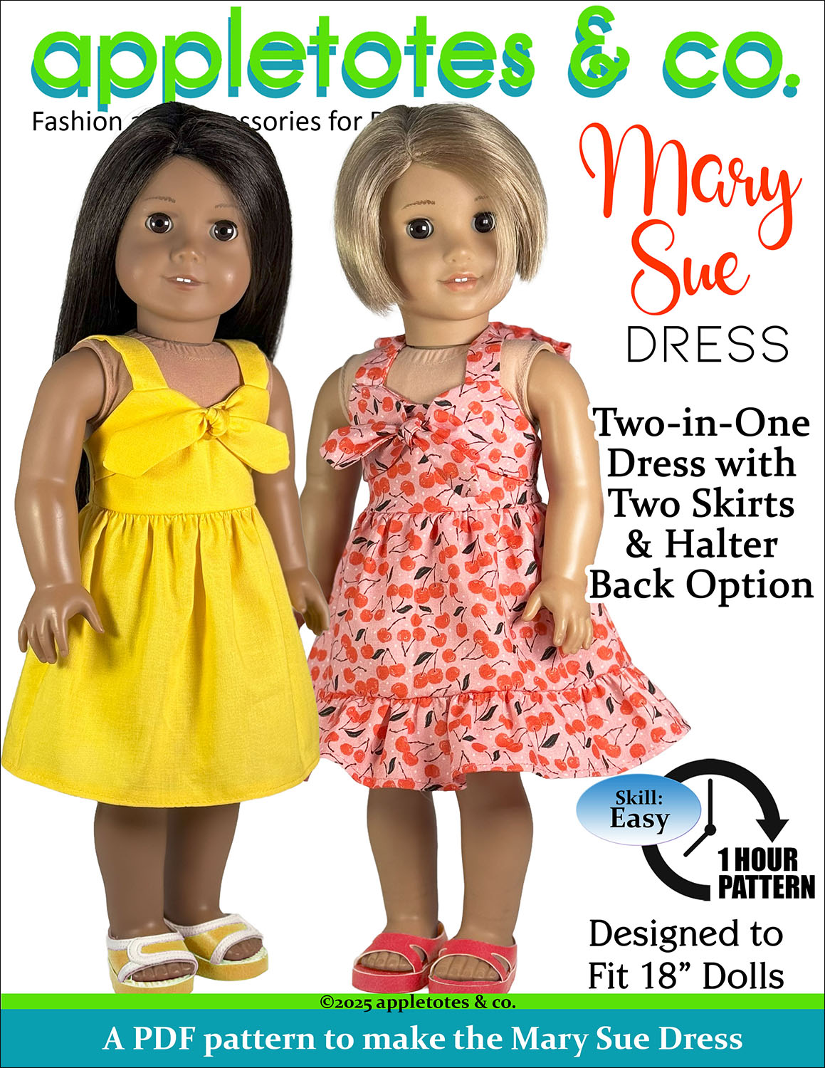 Mary Sue Dress 18 Inch Doll Sewing Pattern