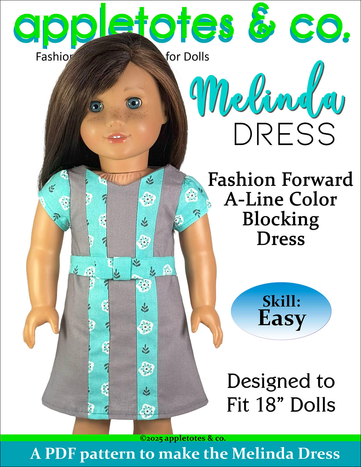 Melinda Dress 18 Inch Doll Sewing Pattern