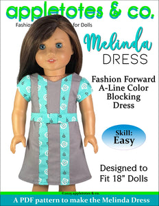 Melinda Dress 18 Inch Doll Sewing Pattern