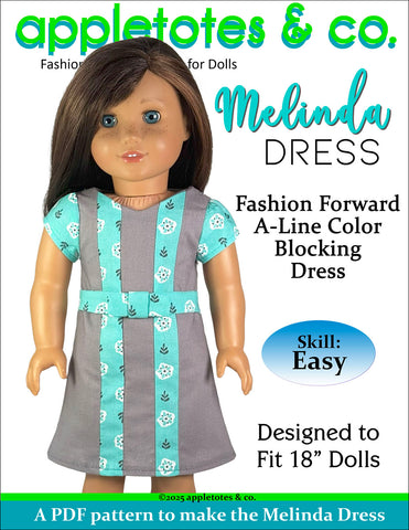 Melinda Dress 18 Inch Doll Sewing Pattern