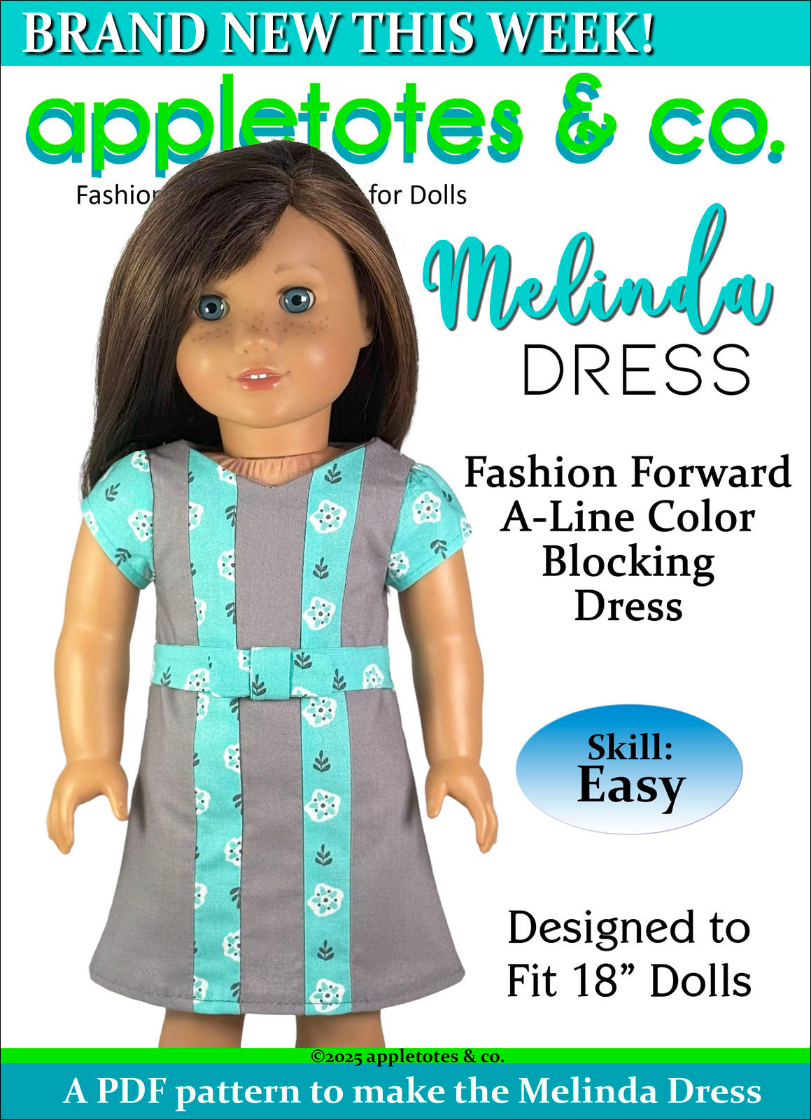 Melinda Dress 18 Inch Doll Sewing Pattern