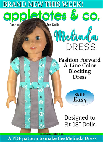 Melinda Dress 18 Inch Doll Sewing Pattern