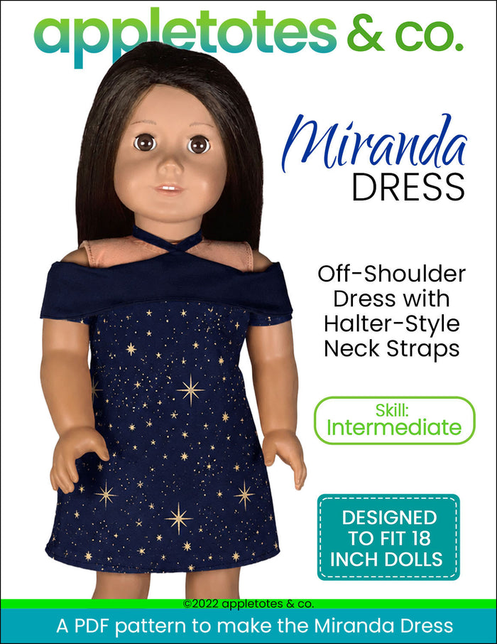 Miranda Dress 18 Inch Doll Sewing Pattern