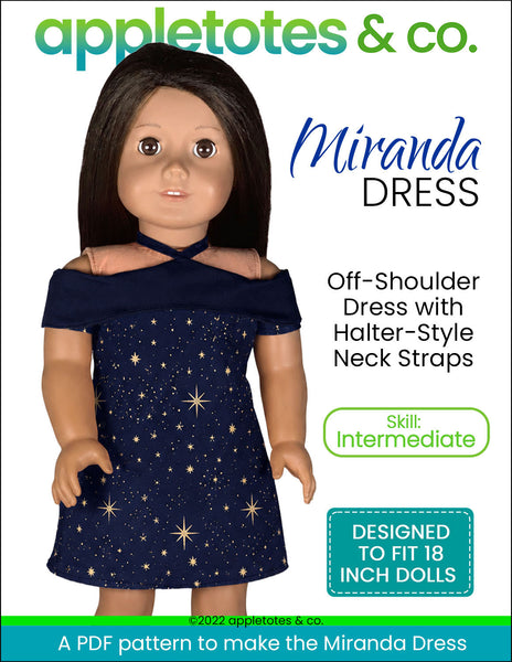 Miranda Dress 18 Inch Doll Sewing Pattern