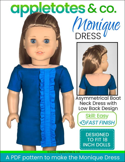 Monique Dress 18 Inch Doll Sewing Pattern