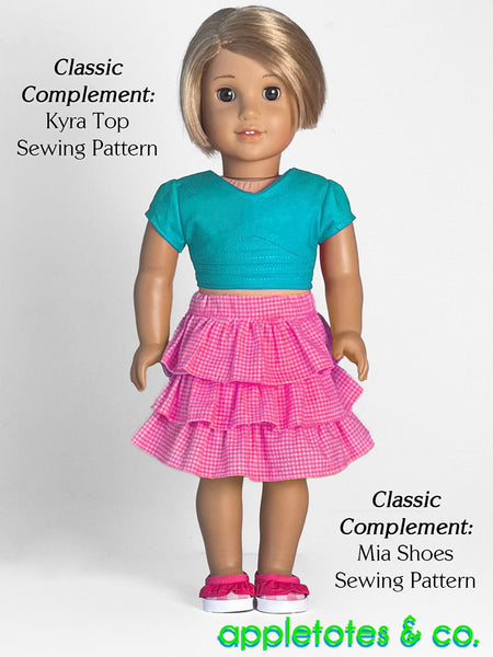 Monrovia Skirt 18 Inch Doll Sewing Pattern