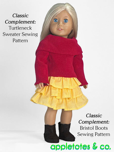 Monrovia Skirt 18 Inch Doll Sewing Pattern