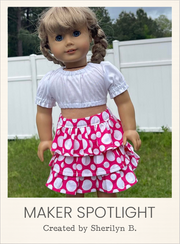 Customer-made Monrovia Skirt 18 Inch Doll Sewing Pattern