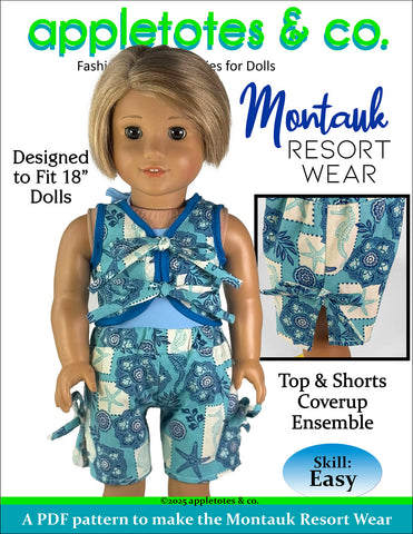 Montauk Resort Wear 18 Inch Doll Sewing Pattern