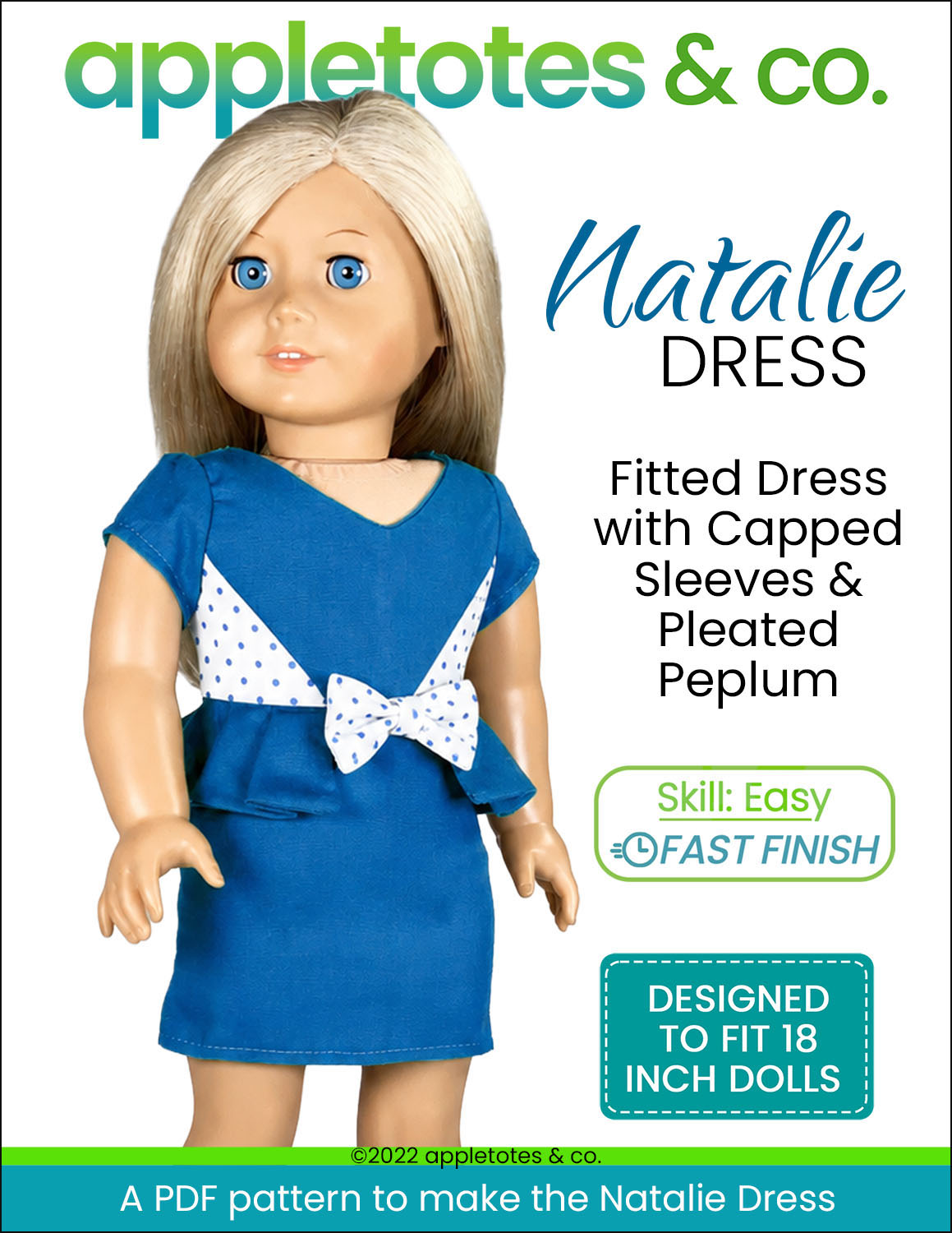 Natalie Dress 18 Inch Doll Sewing Pattern