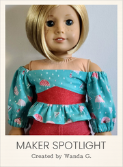 Customer-made Olivia Blouse Sewing Pattern for 18 Inch Dolls