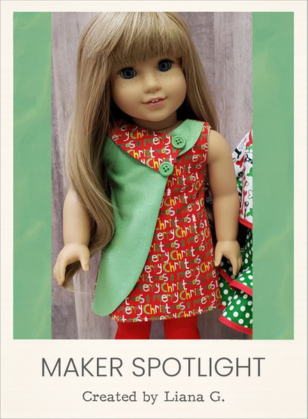 Penelope Dress Sewing Pattern for 18 Inch Dolls