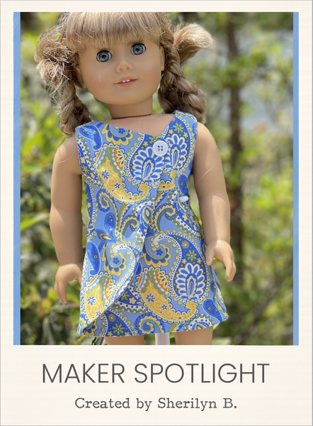 Penelope Dress Sewing Pattern for 18 Inch Dolls