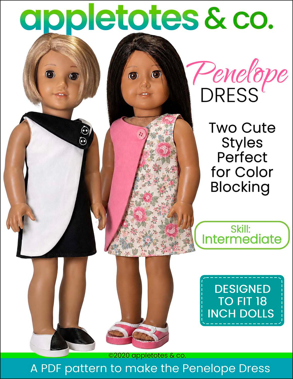 Penelope Dress Sewing Pattern for 18 Inch Dolls