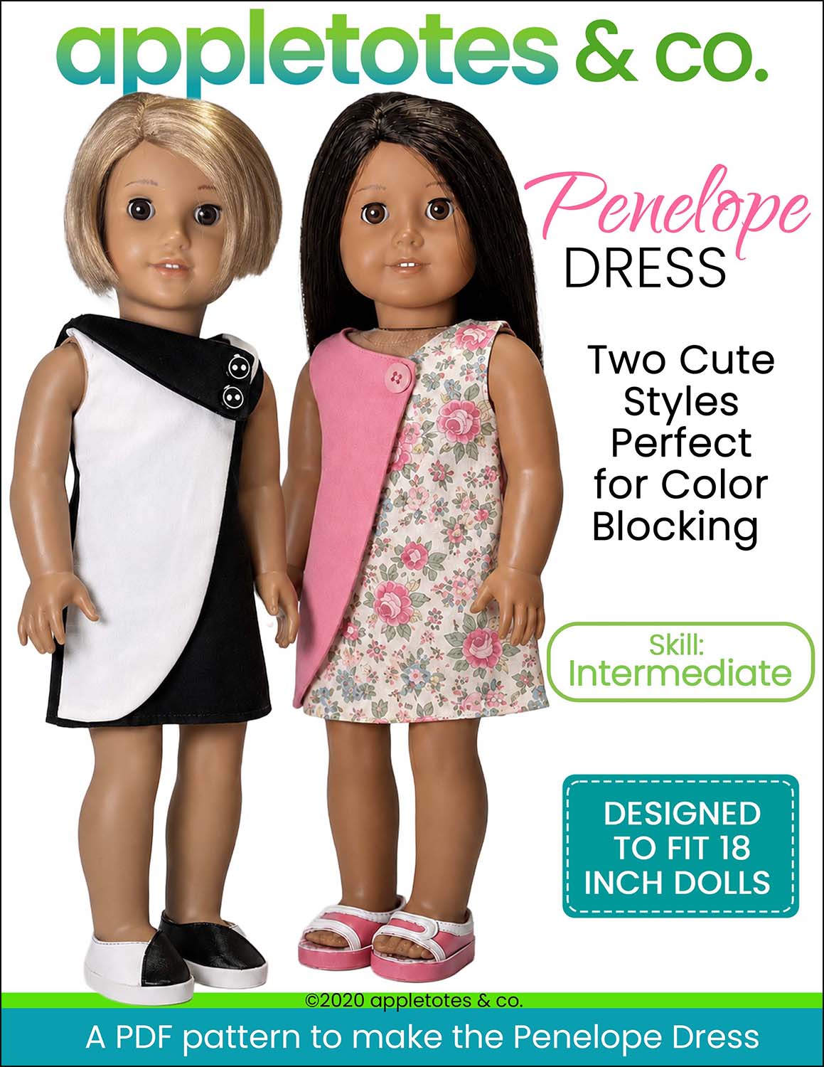 Penelope Dress Sewing Pattern for 18 Inch Dolls