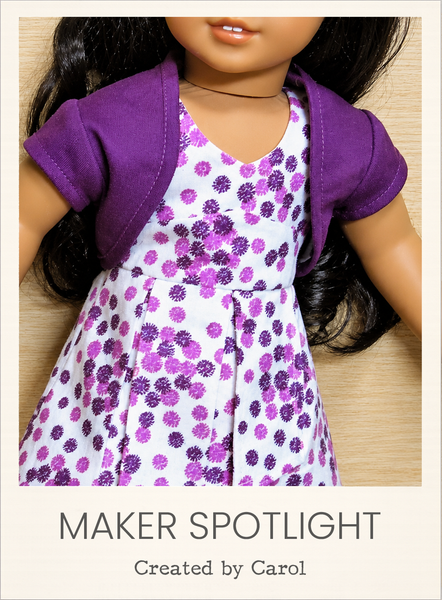 Reversible Penny Cropped Jacket 18 Inch Doll Sewing Pattern
