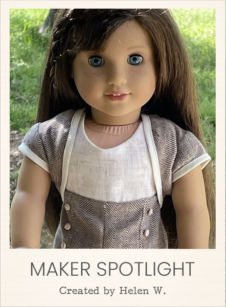 Reversible Penny Cropped Jacket 18 Inch Doll Sewing Pattern