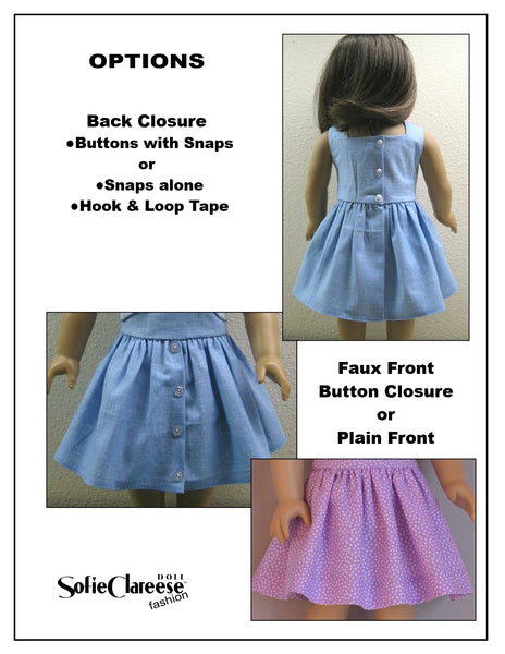 Sofie's Pleasant Day Sundress 18 Inch Doll Sewing Pattern