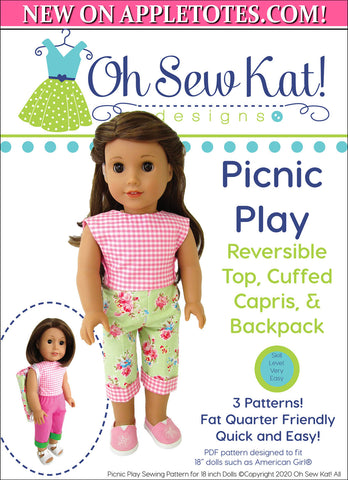 Picnic Play 3-in-1 18 Inch Doll Sewing Pattern