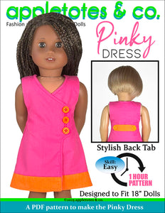 Pinky Dress 18 Inch Doll Sewing Pattern