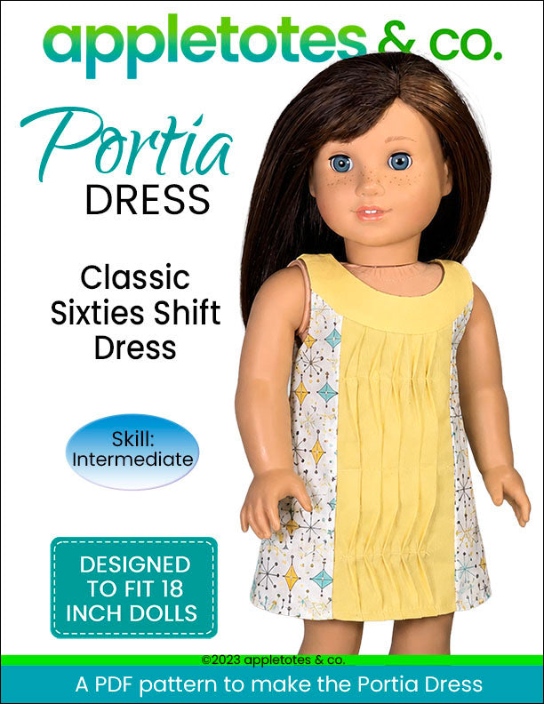 Portia Dress 18 Inch Doll Sewing Pattern