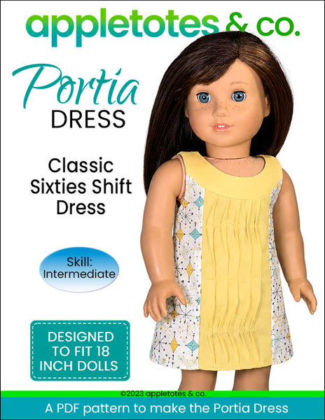 Portia Dress 18 Inch Doll Sewing Pattern