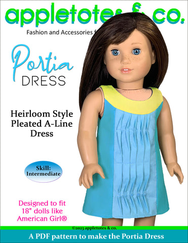 Portia Dress 18 Inch Doll Sewing Pattern