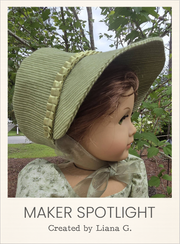 Customer-made Regency Hat 18 Inch Doll Sewing Pattern