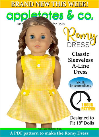 Romy Dress 18 Inch Doll Sewing Pattern