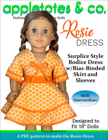 Rosie Dress 18 Inch Doll Sewing Pattern
