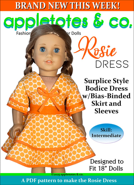 Rosie Dress 18 Inch Doll Sewing Pattern