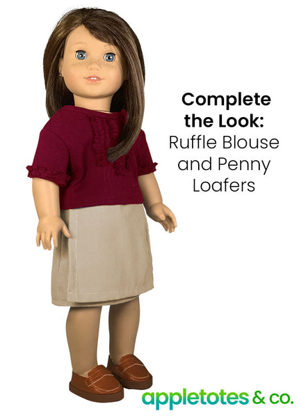 Free Wrap Skirt Sewing Pattern for 18 Inch Dolls