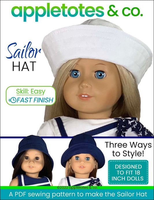 Sailor Hat 18 Inch Doll Pattern
