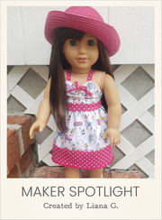 Customer-made Salma Dress 18 Inch Doll Sewing Pattern