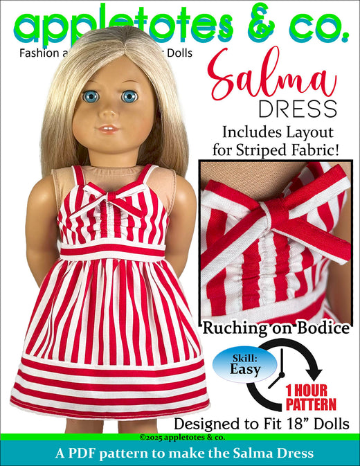 Salma Dress 18 Inch Doll Sewing Pattern