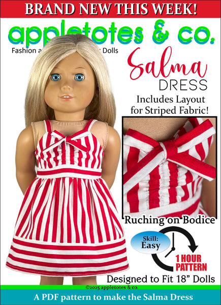 Salma Dress 18 Inch Doll Sewing Pattern