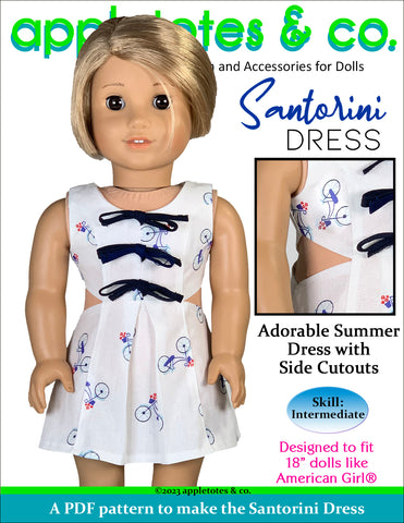 Santorini Dress 18 Inch Doll Sewing Pattern