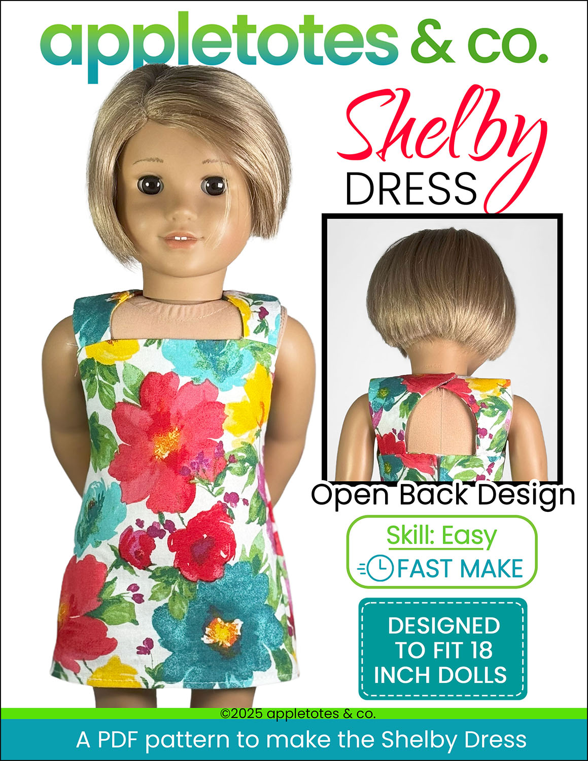 Shelby Dress 18 Inch Doll Sewing Pattern