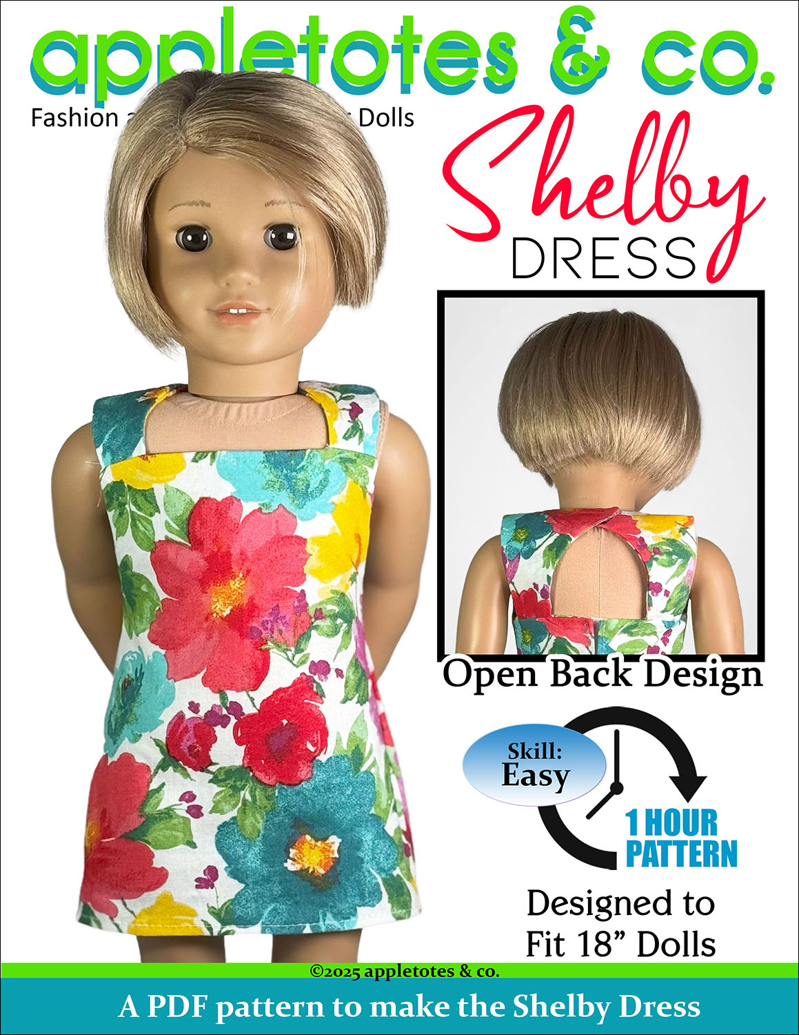 Shelby Dress 18 Inch Doll Sewing Pattern